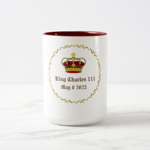 Tasse 2 Couleurs Café à deux tons King Charles 111 Couronnement Cro