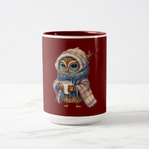 Tasse 2 Couleurs Café chouette