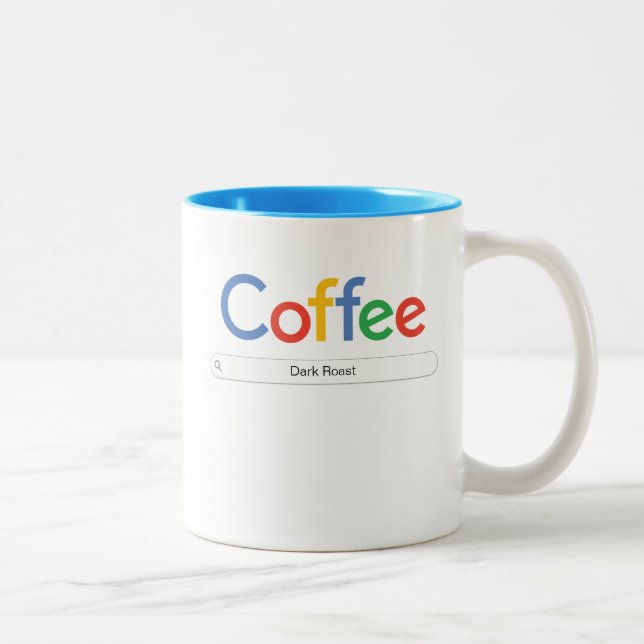 Tasse 2 Couleurs Café dans la police Google (Droit)