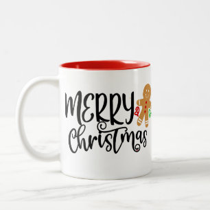 Tasse 2 Couleurs Café Joyeux Noël biscuit décoration muette