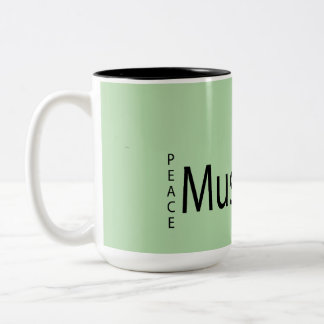 Tasse 2 Couleurs "Café + Musique = Paix
