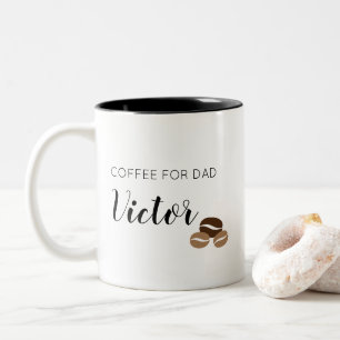 Tasse 2 Couleurs Café simple personnalisé pour papa