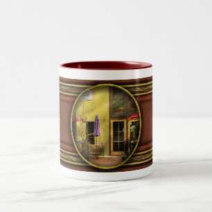 Tasse 2 Couleurs Café - Un endroit pour pizza