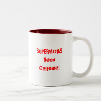 TASSE 2 COULEURS CAFÉINE DU BESOIN DE SUPERMOMS