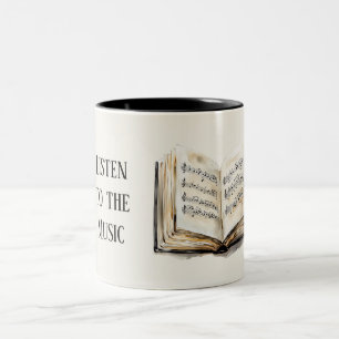 Tasse 2 Couleurs Cahiers de Musique Livre Noir