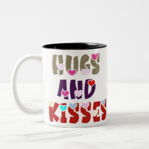 Tasse 2 Couleurs Câlins et baisers