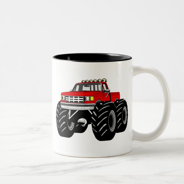 TASSE 2 COULEURS CAMION DE MONSTRE ROUGE (Droit)