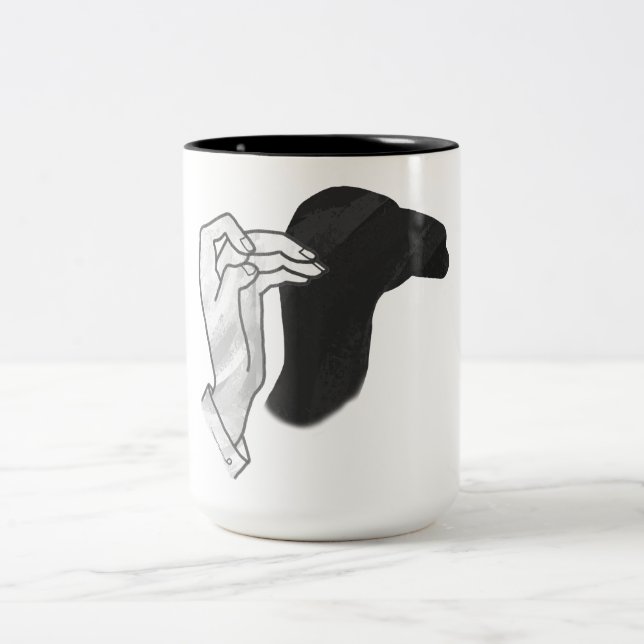 Tasse 2 Couleurs Camion Silhouette à la main (Centre)