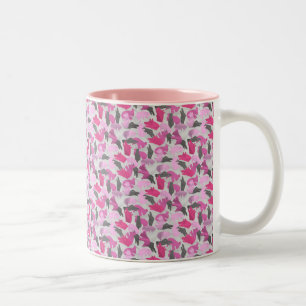 Tasse 2 Couleurs Camouflage animal Silhouette rose
