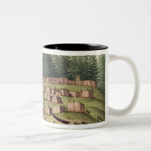 Tasse 2 Couleurs Campement indien sur l'île de Quadra