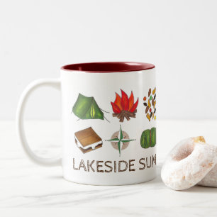 Tasse 2 Couleurs Camping d'été sur mesure Tente Fire Trail Mix Comp