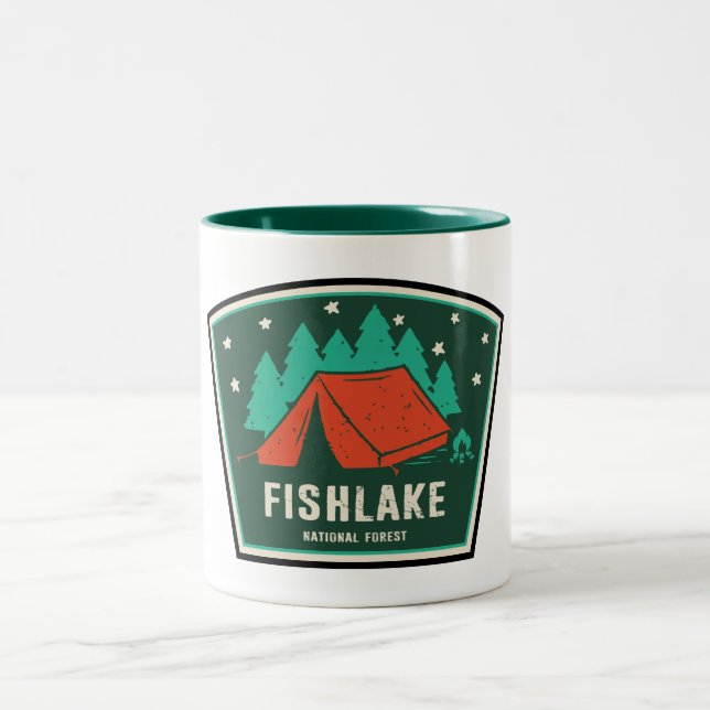 Tasse 2 Couleurs Camping forestier national de Fishlake (Centre)