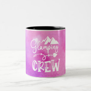 Tasse 2 Couleurs Camping Glamping Camper Typo Art Café bicolore 