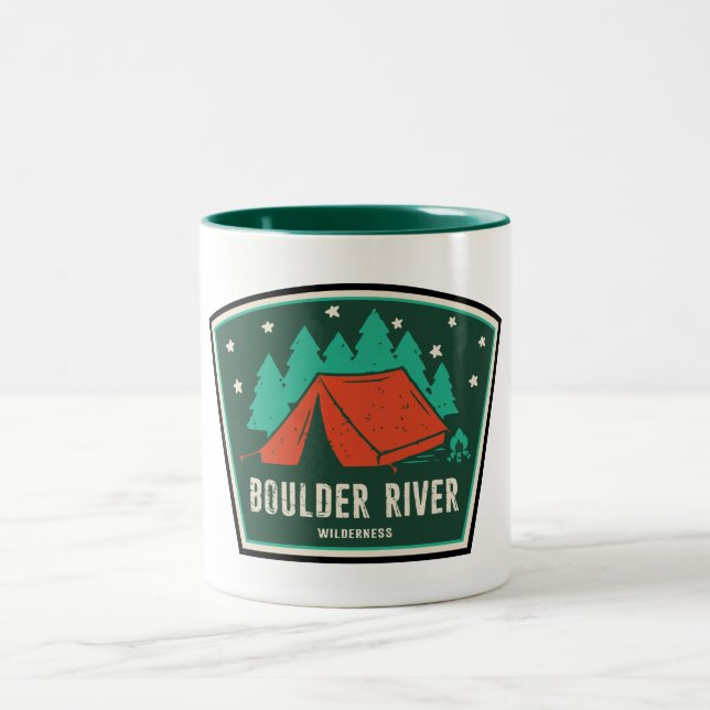 Tasse 2 Couleurs Camping sauvage de Boulder River (Centre)