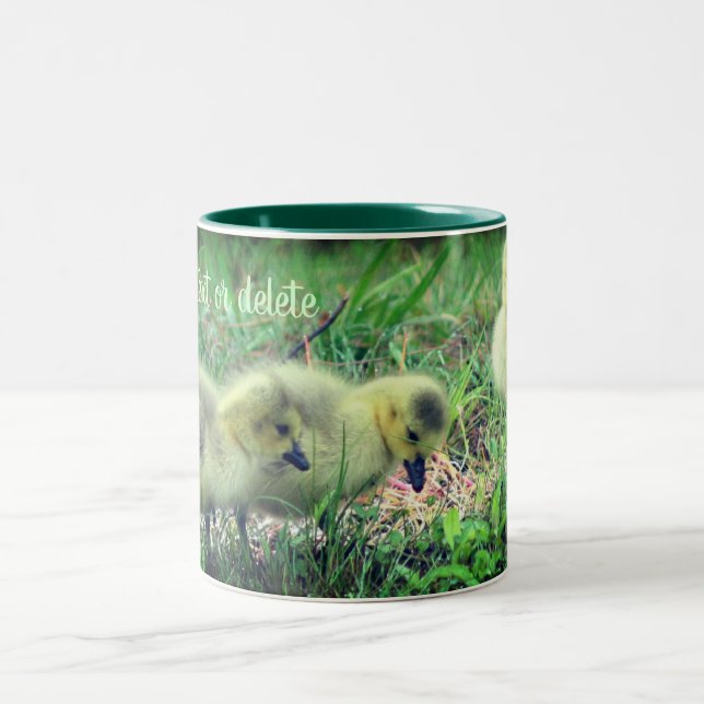 Tasse 2 Couleurs Canada Goose Baby Faune Personnalisée (Centre)