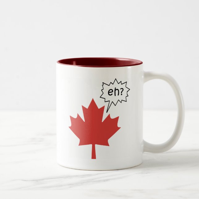 Tasse 2 Couleurs Canadien drôle (Droit)