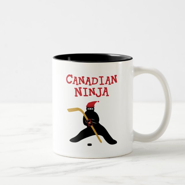 Tasse 2 Couleurs Canadien Ninja (Droit)