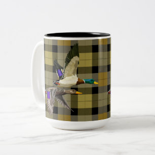 Tasse 2 Couleurs Canards Majards Sur Plaid
