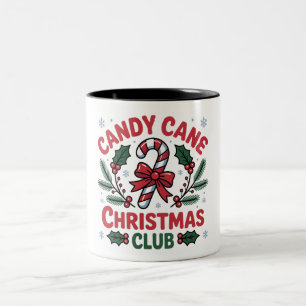Tasse 2 Couleurs Candy Cane Christmas Club Fête Festive & Hiver