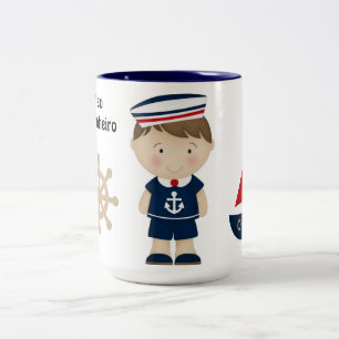 Tasse 2 Couleurs Canette Personnalisée Marin