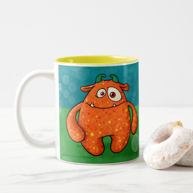 Tasse 2 Couleurs Cannelle le monstre, w/quote (Avec donut)