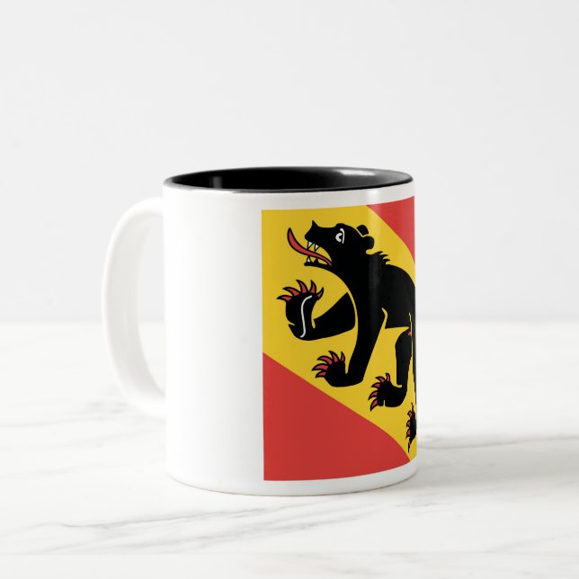 Tasse 2 Couleurs Canton of Bern flag Switzerland symbol (Devant gauche)
