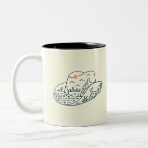 Tasse 2 Couleurs Canyon du désert Casquette Cowboy