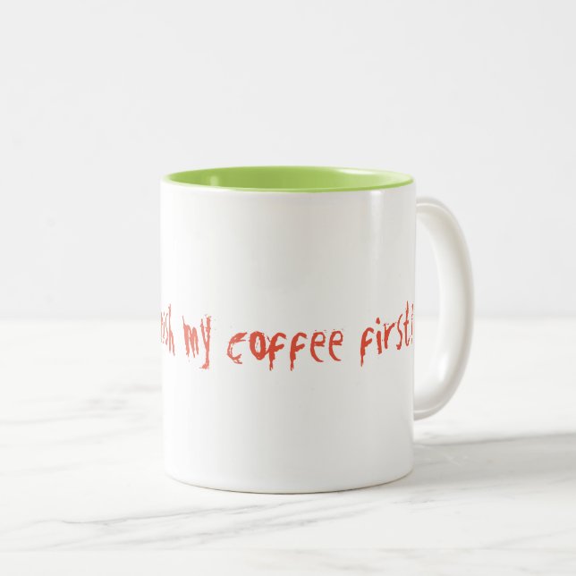 Tasse 2 Couleurs Carburant du matin (Devant droit)