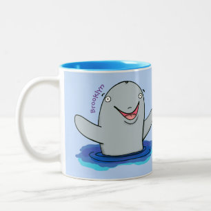 Tasse 2 Couleurs Caricature adorable de marsouin