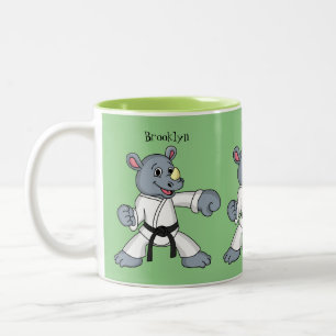 Tasse 2 Couleurs Caricature de rhino kung fu