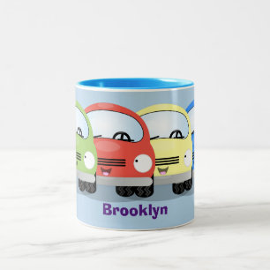 Tasse 2 Couleurs Caricature de voitures Cute kawaii