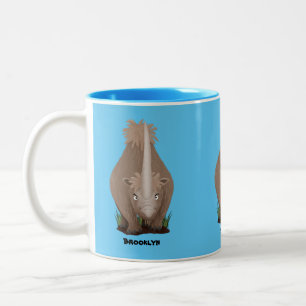 Tasse 2 Couleurs Caricature en élasmère de rhinocéros laineux