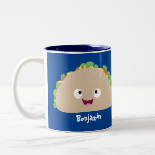 Tasse 2 Couleurs Caricature joli sourire taco dessin animé