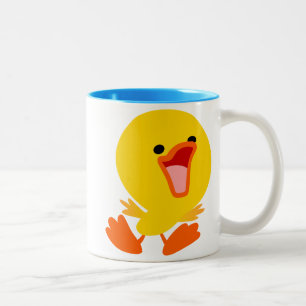Tasse 2 Couleurs Caricature joyeux mignon Duckkkug