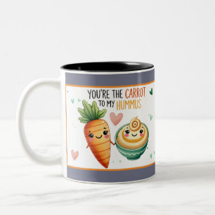 Tasse 2 Couleurs Carottes et Hummus de Cute Kawaii