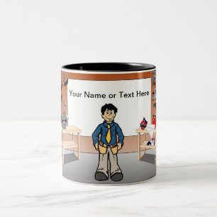 Tasse 2 Couleurs Carpenter personnalisé, Handyman - Cartographie ma