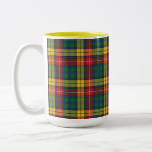 Tasse 2 Couleurs Carreaux Vert Rouge Buchanan Tartan