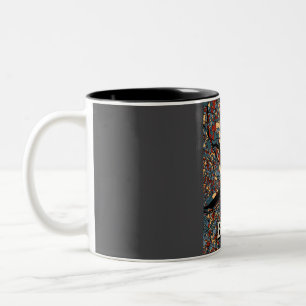 Tasse 2 Couleurs Carte de la ville de Boston - Art Abstrait de tons