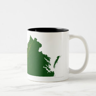 Tasse 2 Couleurs Carte de la Virginie
