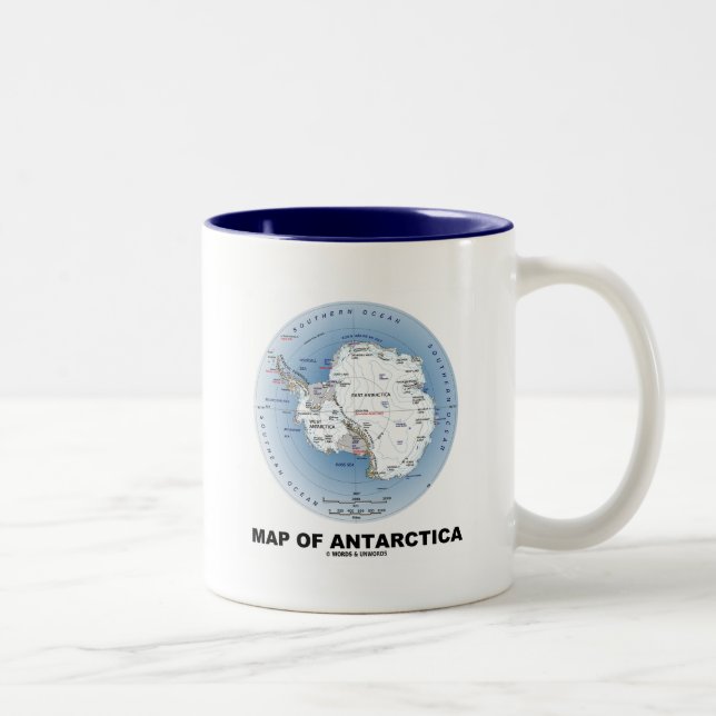 Tasse 2 Couleurs Carte de l'Antarctique (géographie) (Droit)