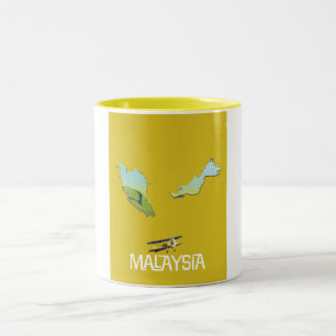 Tasse 2 Couleurs Carte de voyage de Malaisie