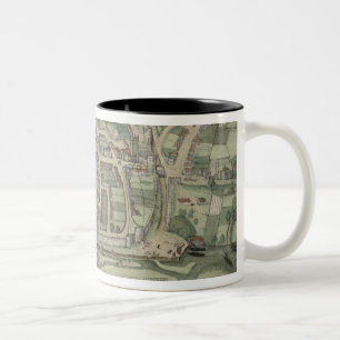 Tasse 2 Couleurs Carte d'Exeter, de "Civitates Orbis Terrarum" par