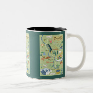 Tasse 2 Couleurs Carte du bourbier de Denali