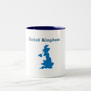 Tasse 2 Couleurs Carte du Royaume-Uni
