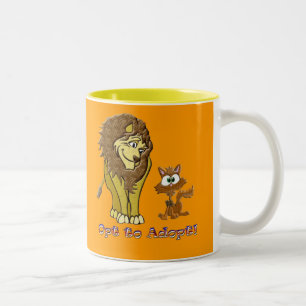 Tasse 2 Couleurs Carton Lion & Kitty
