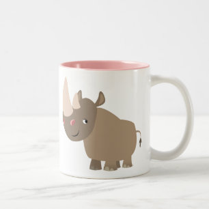 Tasse 2 Couleurs Cartoon Rhino très calme