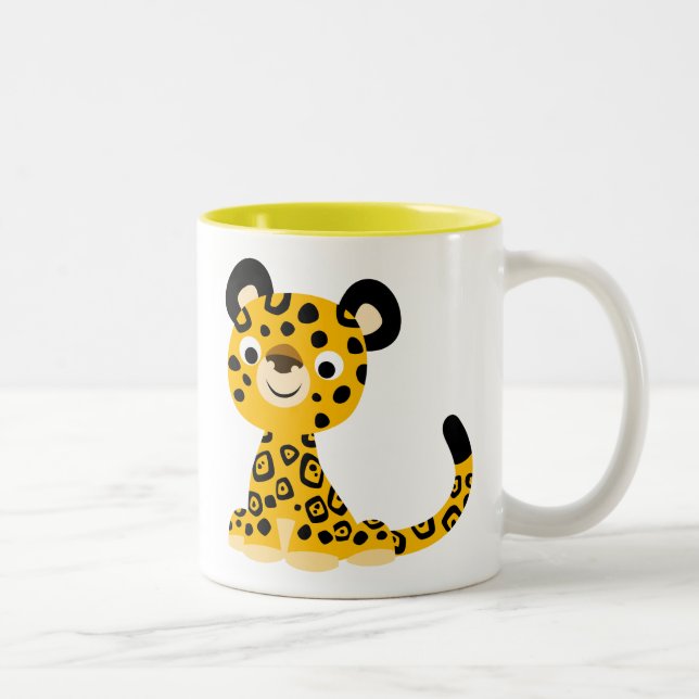 Tasse 2 Couleurs Cartoon sympa Jaguar (Droit)