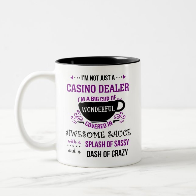 Tasse 2 Couleurs Casino Dealer Merveilleux Awesome Sassy (Gauche)