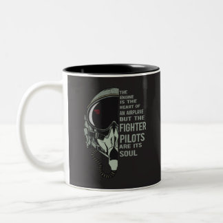 Tasse 2 Couleurs Casque de pilote de chasse et masque d'oxygène vit