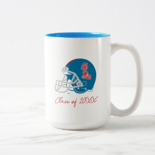 Tasse 2 Couleurs Casque Ole Miss Football Bleu clair
